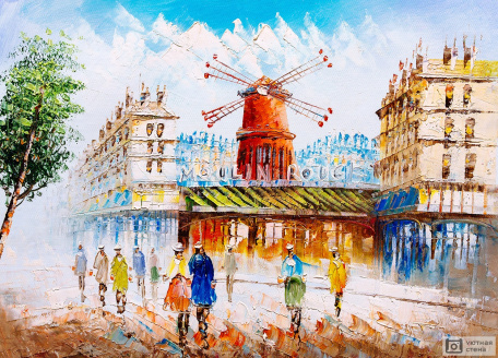 Улицы Парижа. Современная живопись маслом