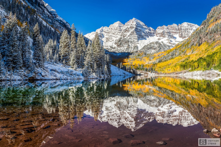 Осенний пейзаж в горах Колорадо. США