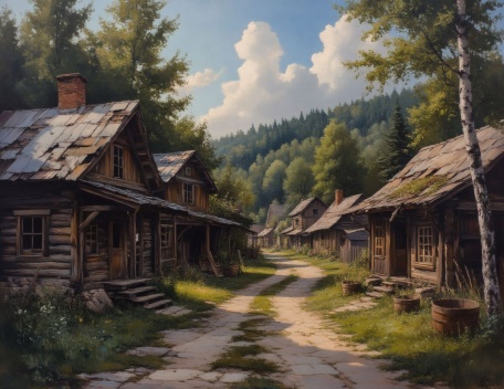 Тишина заброшенной деревни