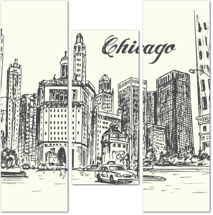Эскиз старого Чикаго