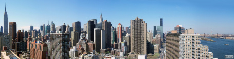 Широкоформатная панорама Нью-Йорка