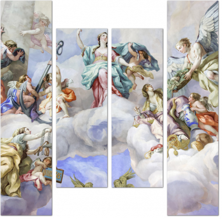 Фреска с ангелами церкви Святого Карла. Вена. Австрия