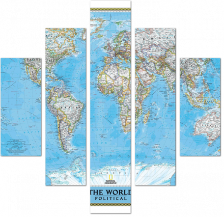 Политическая карта мира National Geographic