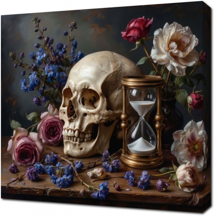 Натюрморт с черепом в стиле «vanitas»