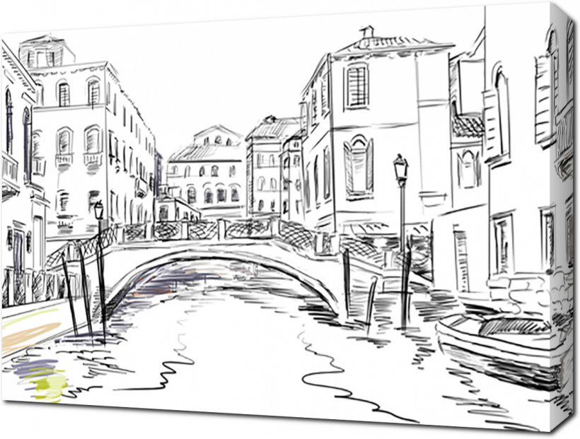 Графичный набросок Венеции
