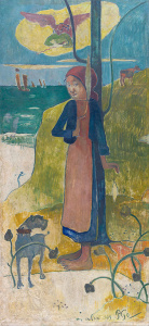 Поль Гоген - Жанна Д'Арк или бретонка с прялкой