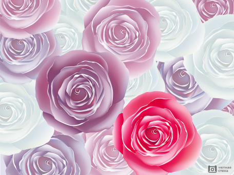 3D Шёлковые розы