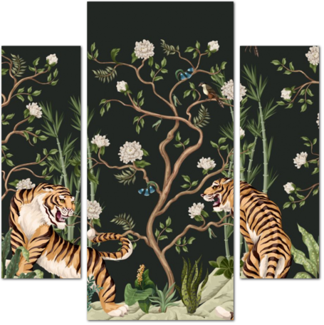 Тигры в сказочном саду