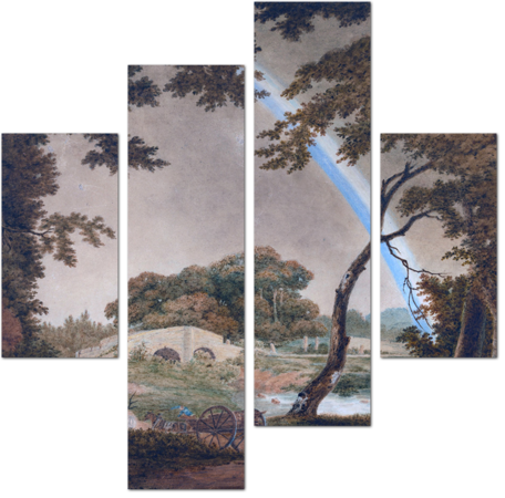Джозеф Райт из Дерби — Пейзаж с радугой, вид вблизи Честерфилда