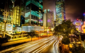 Ночная магистраль Куала-Лумпур. Малайзия