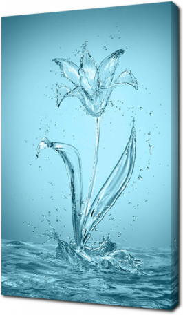 Цветок из капель воды