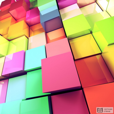 Разноцветные 3D кубики