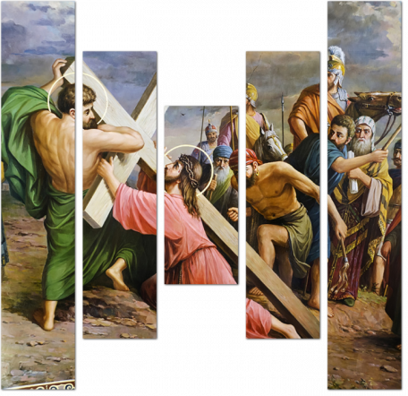 Фреска с изображением распятия Иисуса Христа