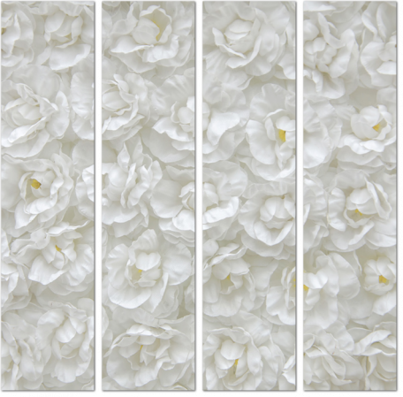 Белые цветы 3D