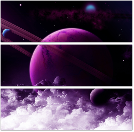 Восхитительный фиолетовый космос