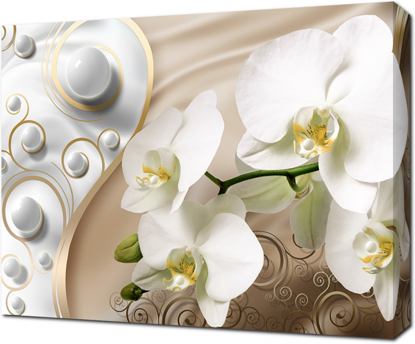 Орхидеи с жемчужной россыпью