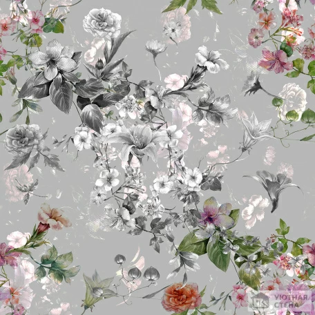 Графичные цветы в винтажном стиле