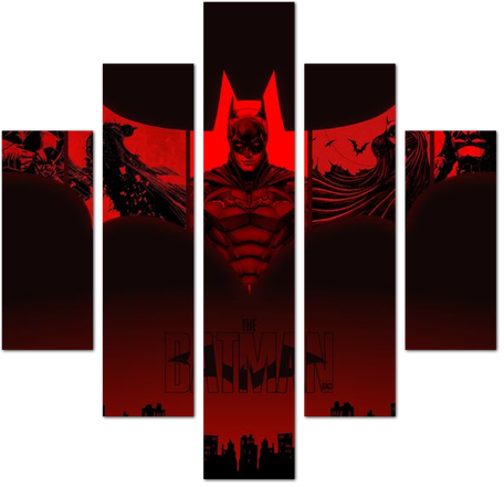 Бэтмен на красном фоне