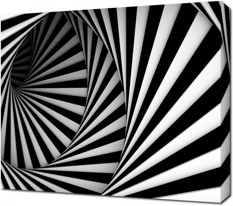 Черно-белая спираль 3D