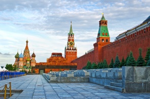 Спасская Башня Московского Кремля на Красной площади. Москва
