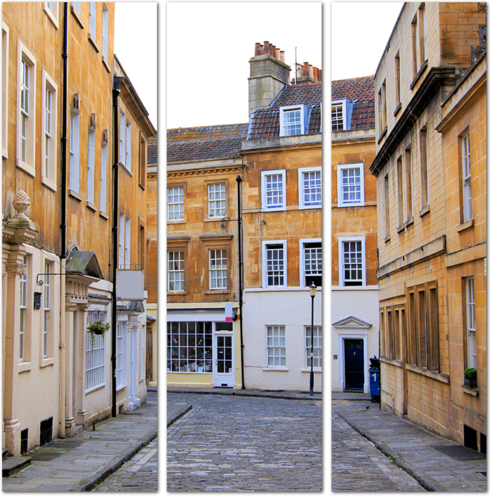 Классическая улица в Старом городе Великобритании