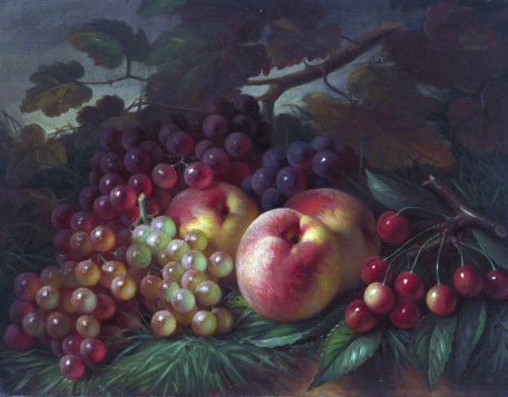 Джордж Генри Боутон — Персики, виноград и вишни