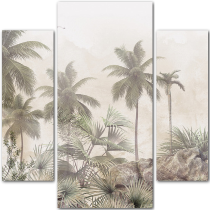 Панорама с роскошными пальмами