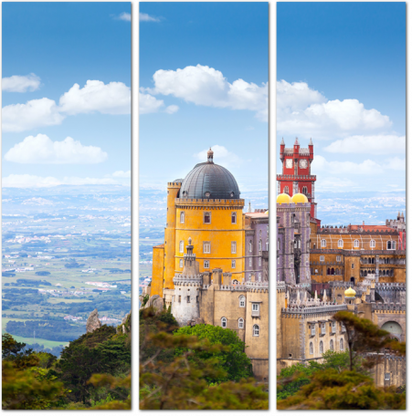 Разноцветные башни Паласио-да-Пена, Португалия