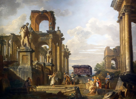 Джованни Антонио Каналь — Вид на арку Константина с Колизеем