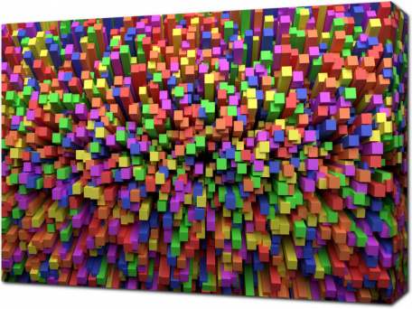 Разноцветные 3D  кубики