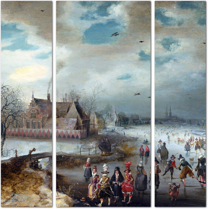 Адам ван Брин — Катание на коньках по замерзшей реке Амстел