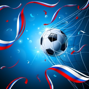 Мяч в сетке на синем фоне