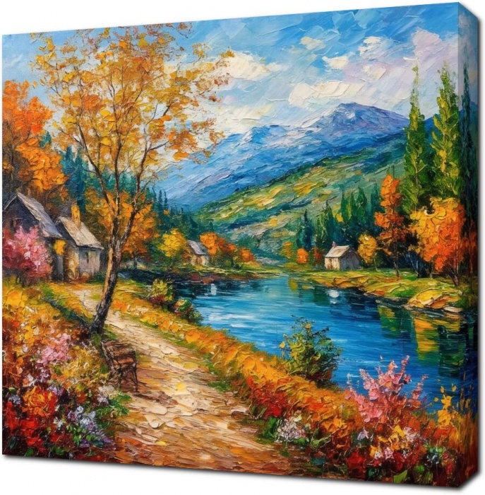 Осенью в горах живопись
