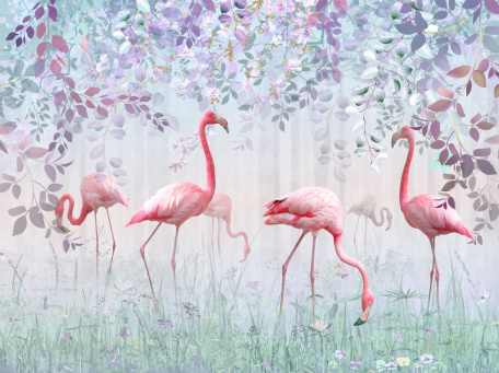 Фламинго среди ветвей