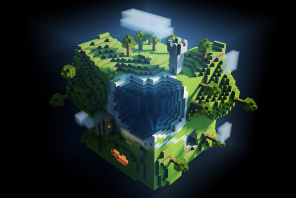 Игра Minecraft - остров