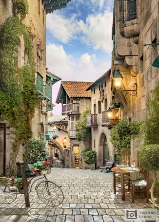 На улицах зажигают фонари