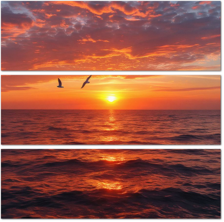 Золотой закат на море