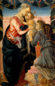 Сандро Боттичелли - Мадонна с младенцем и ангелом
