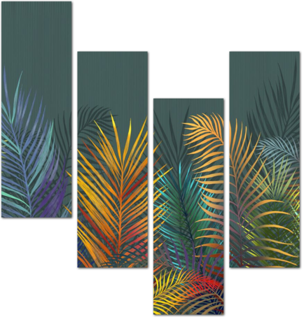 Яркие листья пальмы