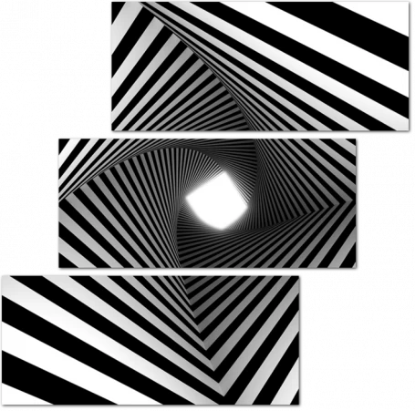 Квадратный 3D туннель
