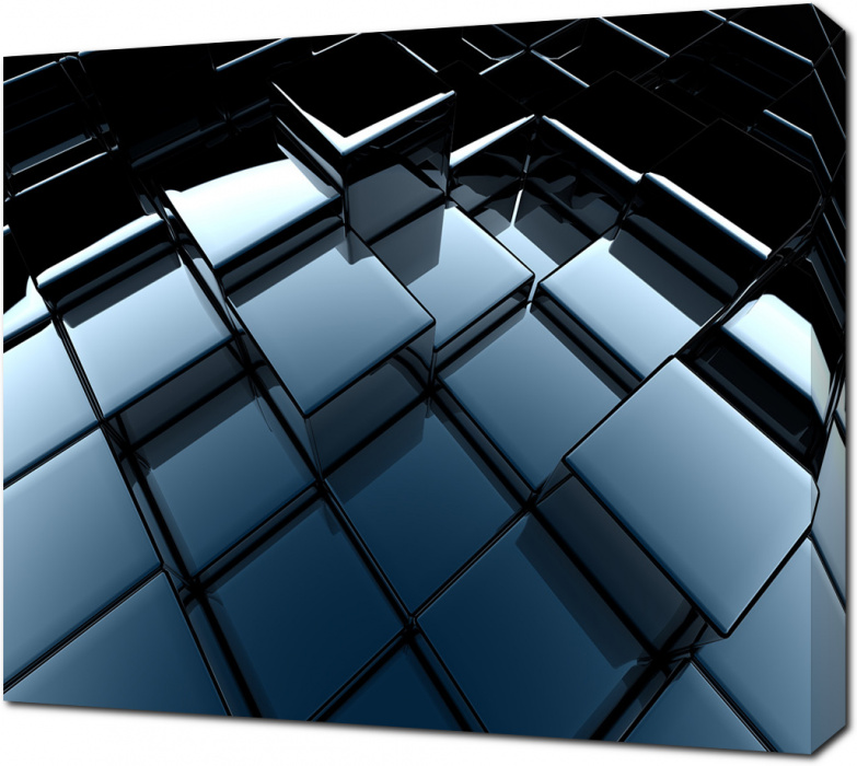Черные 3D кубы