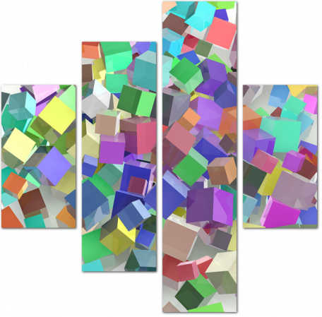 Разноцветная мозаика 3D