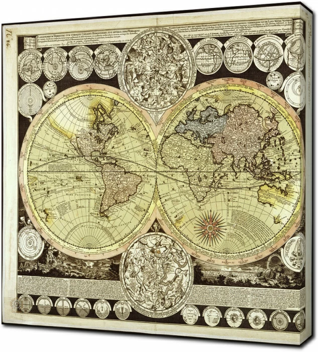 Адам Фридрих Цюрнер - Планисфера. 1700 год