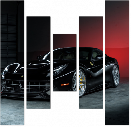 Чёрная Ferrari F12 Berlinetta