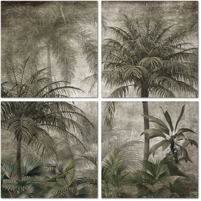 Фактурные листья пальм в джунглях