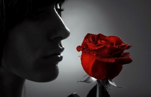 Девушка с красной розой