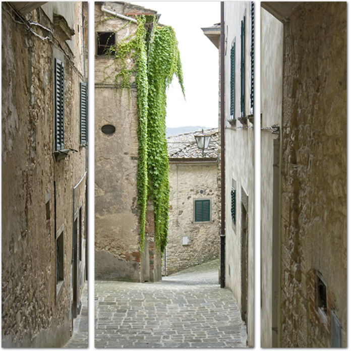 Модульная картина Средневековая улочка с Аркой в Италии: - Арт. 110384 |  Купить в интернет-магазине Уютная стена