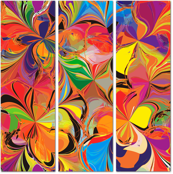 Модульная картина Фон из ярких разноцветных красок: - Арт. 030175 | Купить  в интернет-магазине Уютная стена