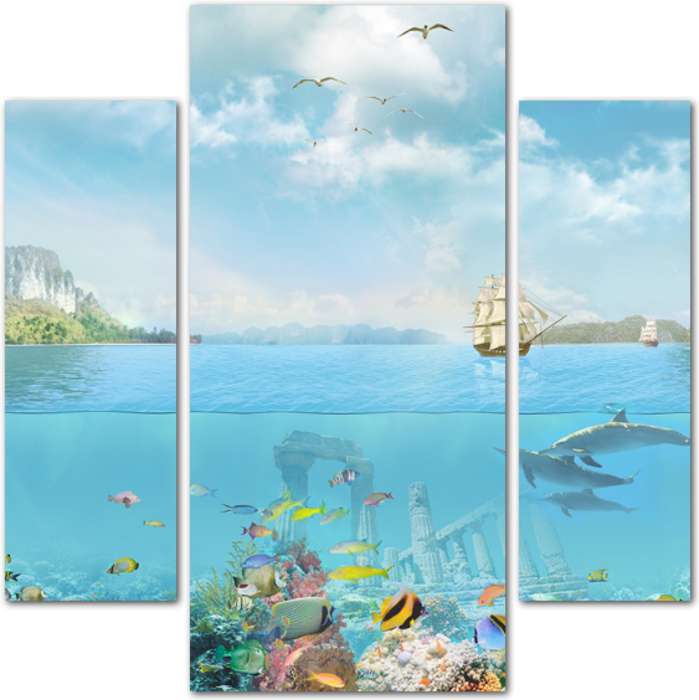 Панорама с подводным миром