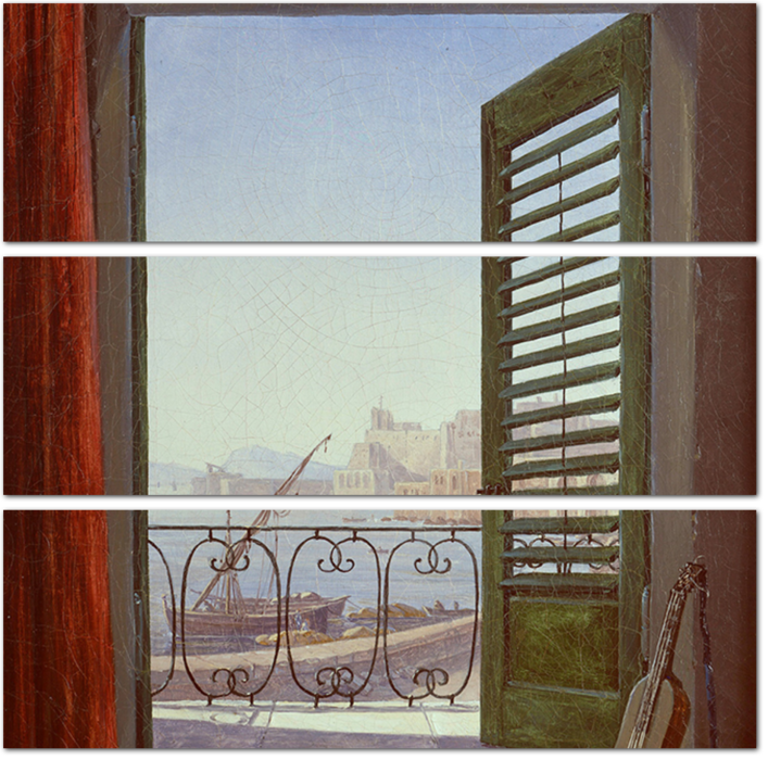 Карл Густав Карус - Балкон с видом на Неаполитанский залив